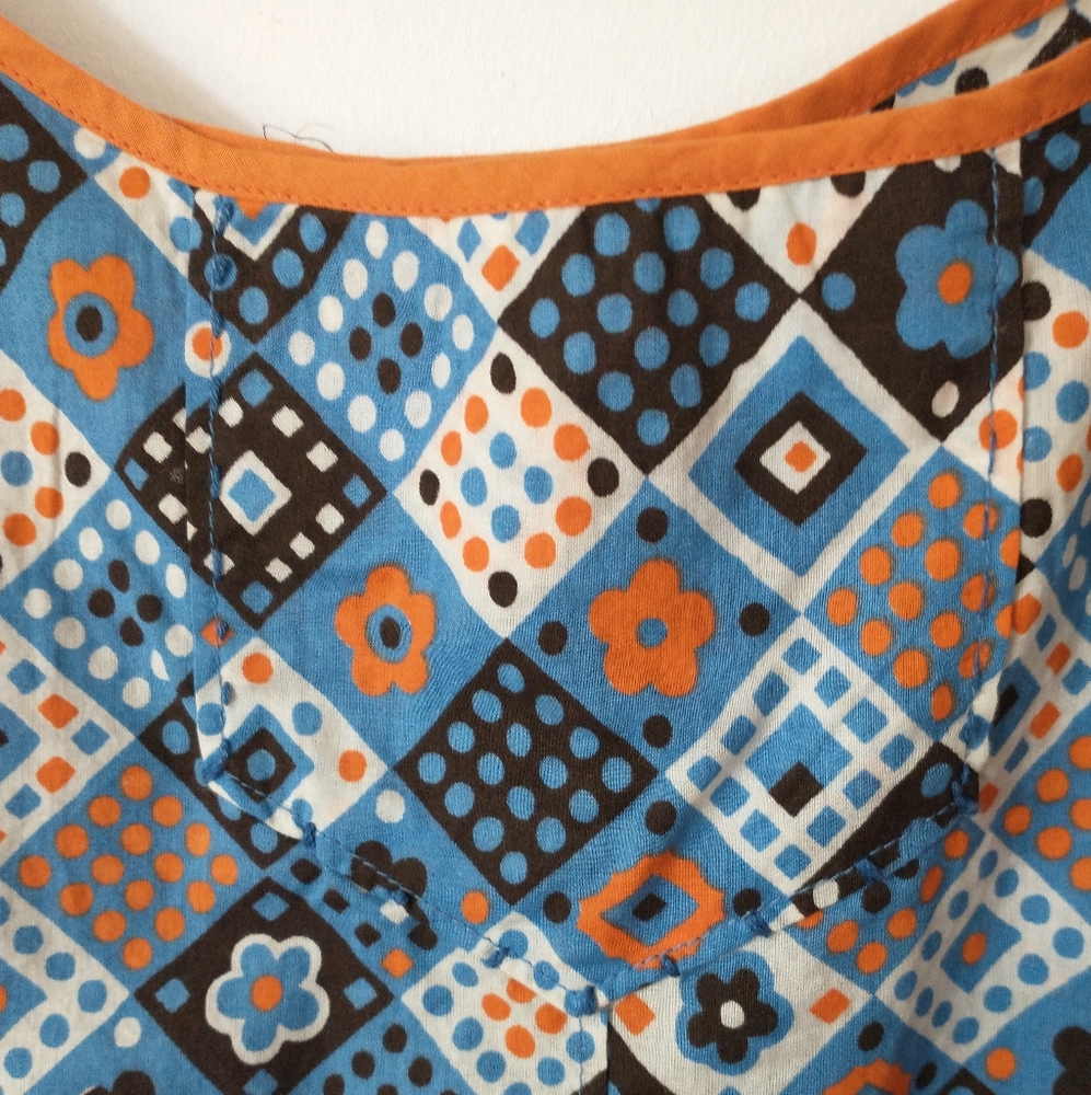 NWOT Lucky Brand Blue Orange Cotton Tank Top XL - Picture 6 of 11
